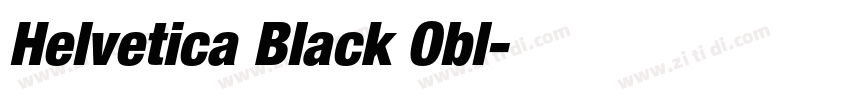 Helvetica Black Obl字体转换